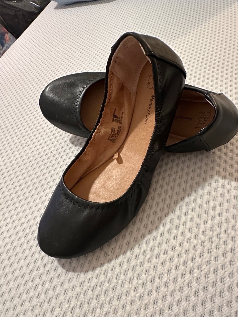 7W Women's Black Slip-On Ballet Flats - Comfortable Everyday Shoes